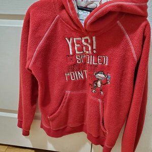 Bobby Jack red, microfleece hoodie with kangaroo pocket, junior size small